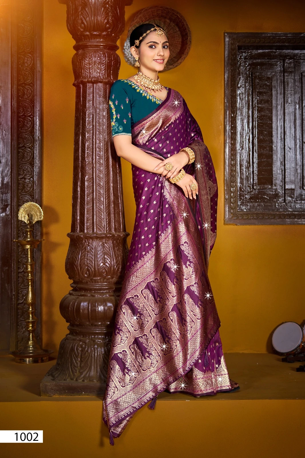 Saroj Gunjan Silk Saroski Vol 3 Silk Embroidery Saree Collection - Image 3