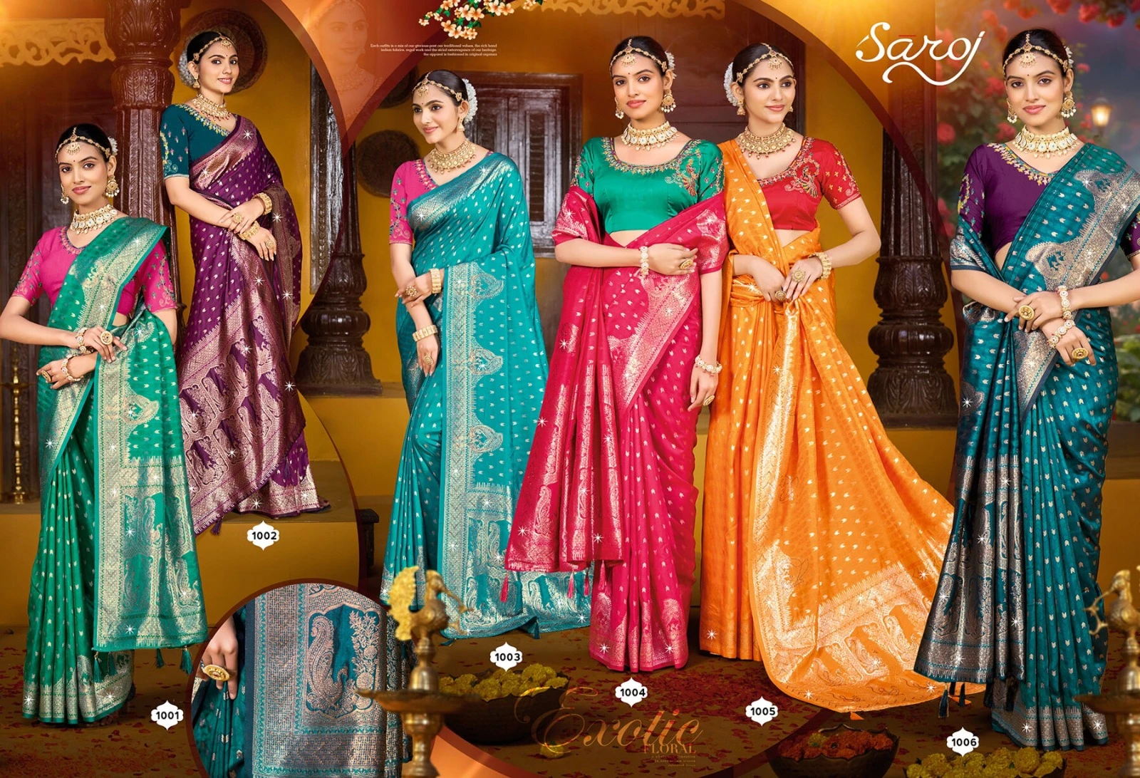 Saroj Gunjan Silk Saroski Vol 3 Silk Embroidery Saree Collection - Image 8
