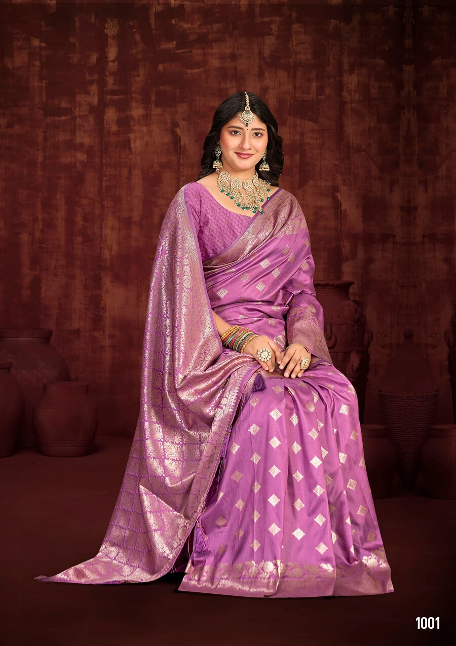 Saroj Shreya Silk Vol 1 Silk Wedding Wear Saree Collection - Image 2