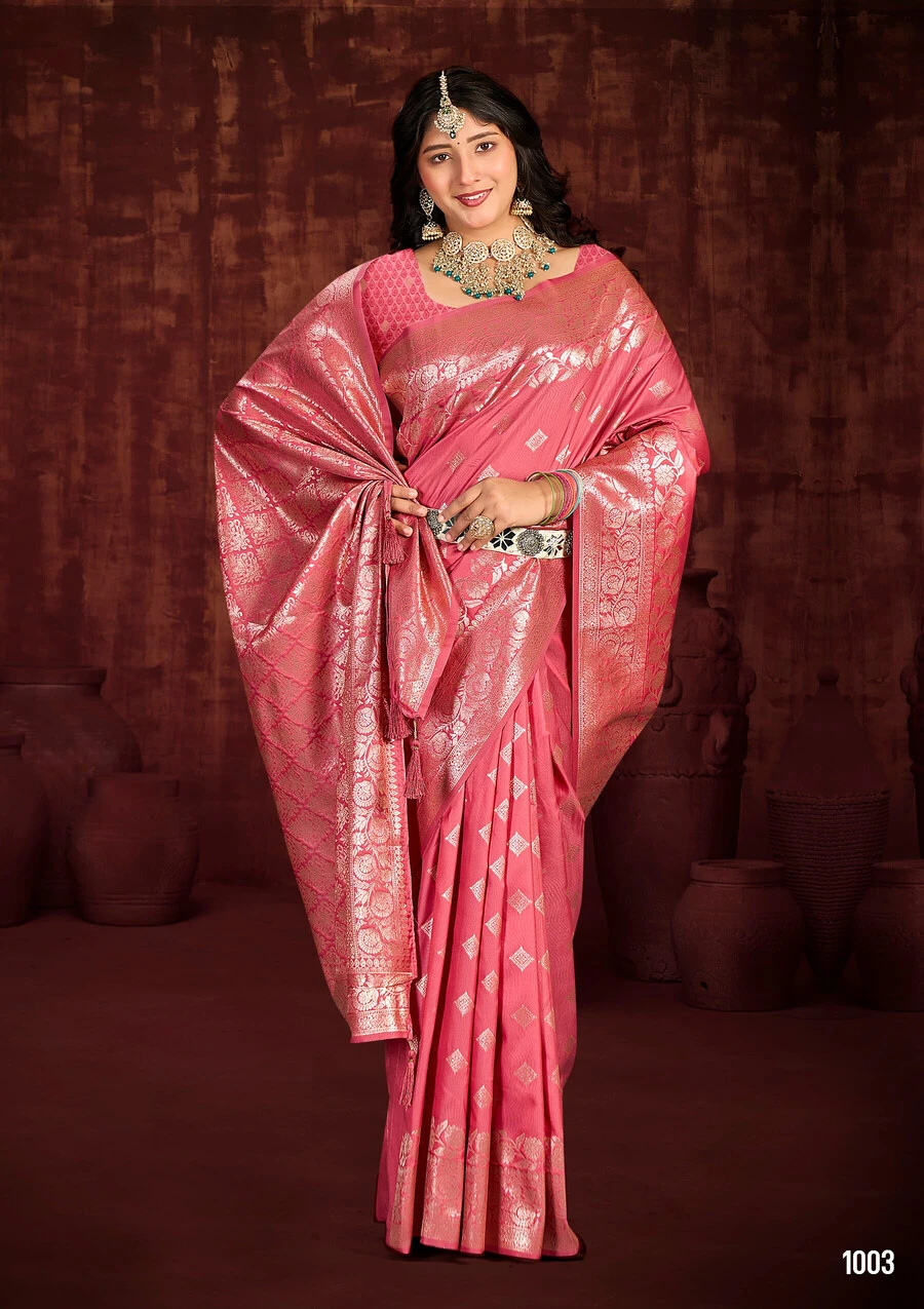 Saroj Shreya Silk Vol 1 Silk Wedding Wear Saree Collection - Image 4