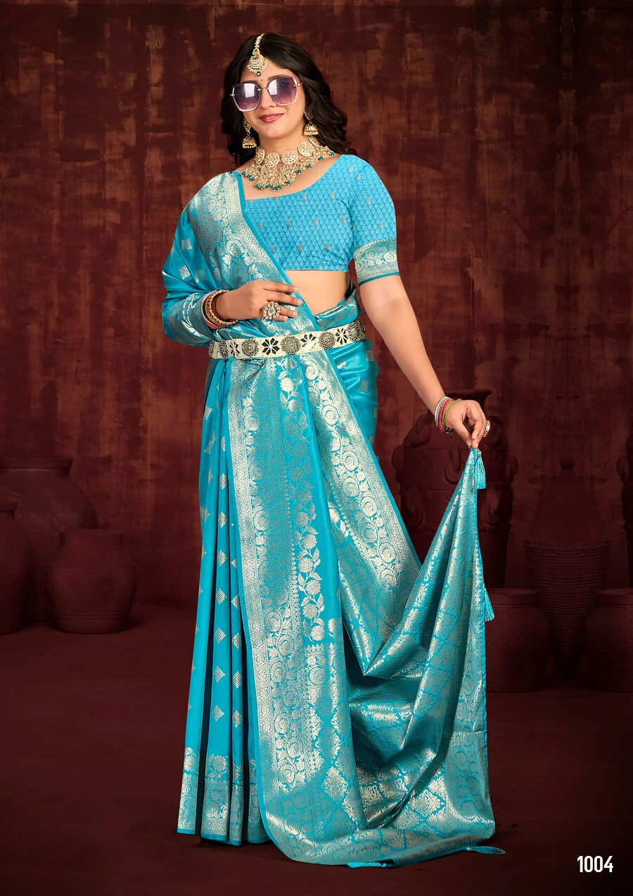 Saroj Shreya Silk Vol 1 Silk Wedding Wear Saree Collection - Image 5