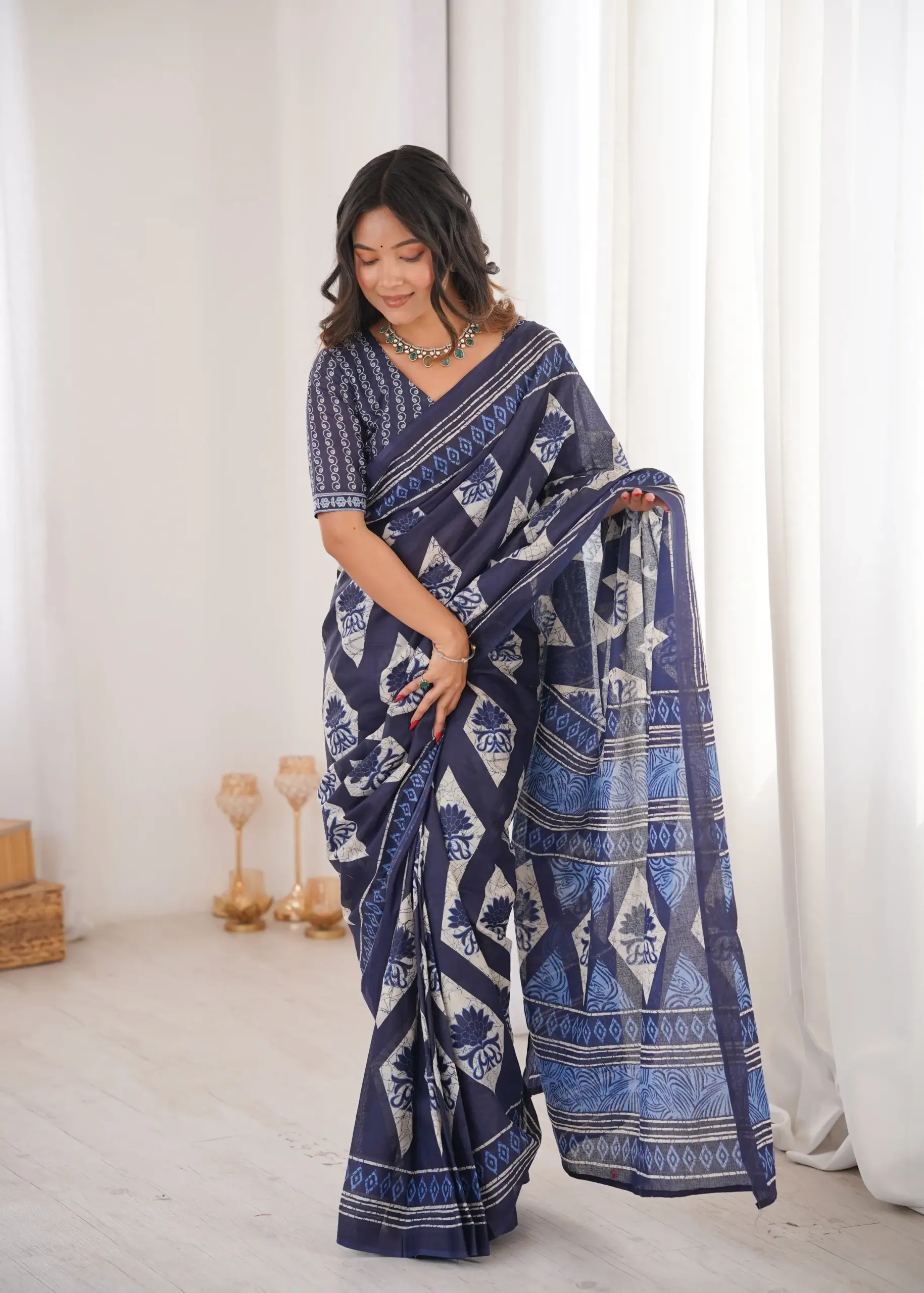 Scdf Bagru C Fancy Cotton Printed Saree Collection - Image 3