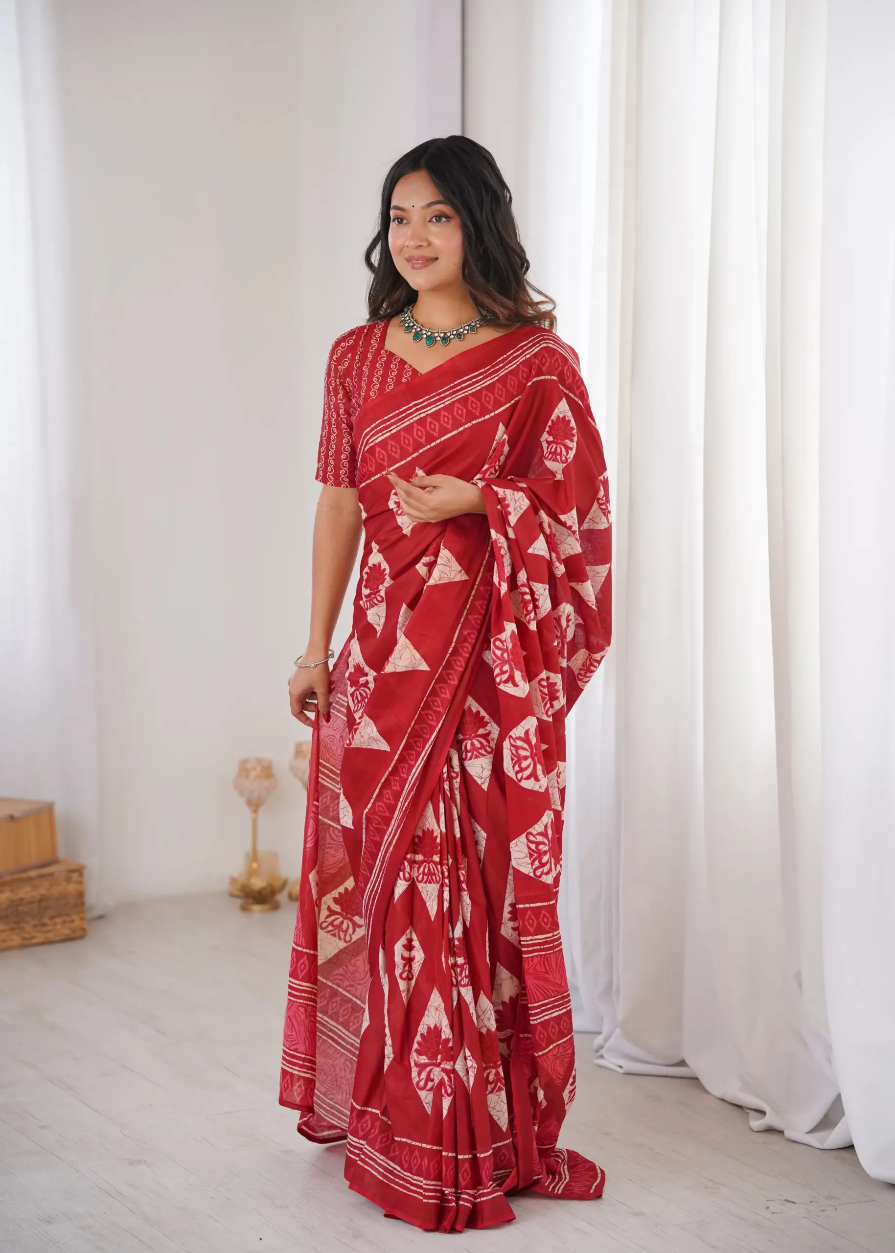 Scdf Bagru C Fancy Cotton Printed Saree Collection - Image 4