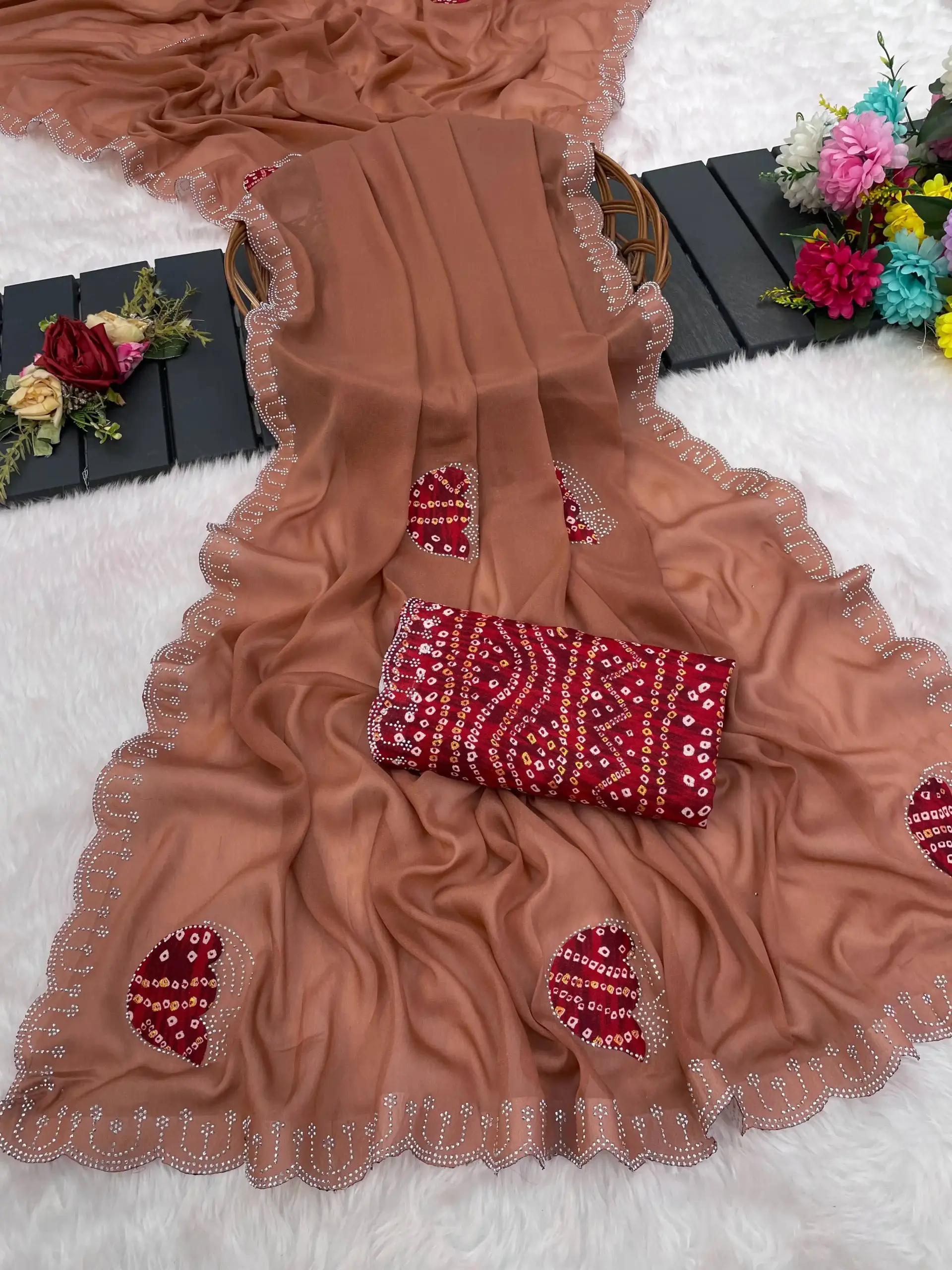 Star Women 6333 Modal Georgette Embellished Saree Collection - Image 2