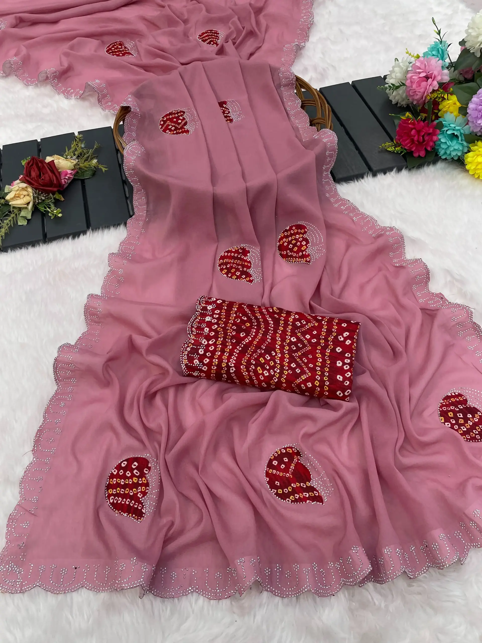 Star Women 6333 Modal Georgette Embellished Saree Collection - Image 3