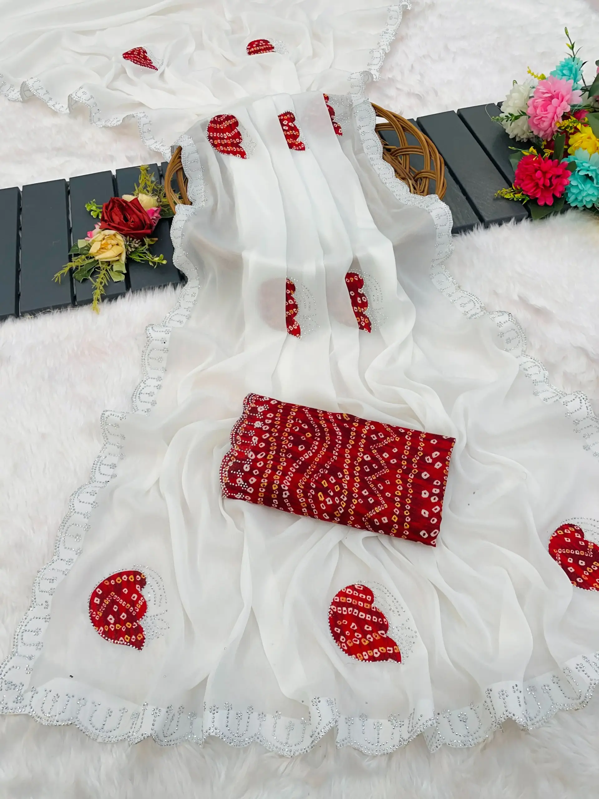 Star Women 6333 Modal Georgette Embellished Saree Collection - Image 5