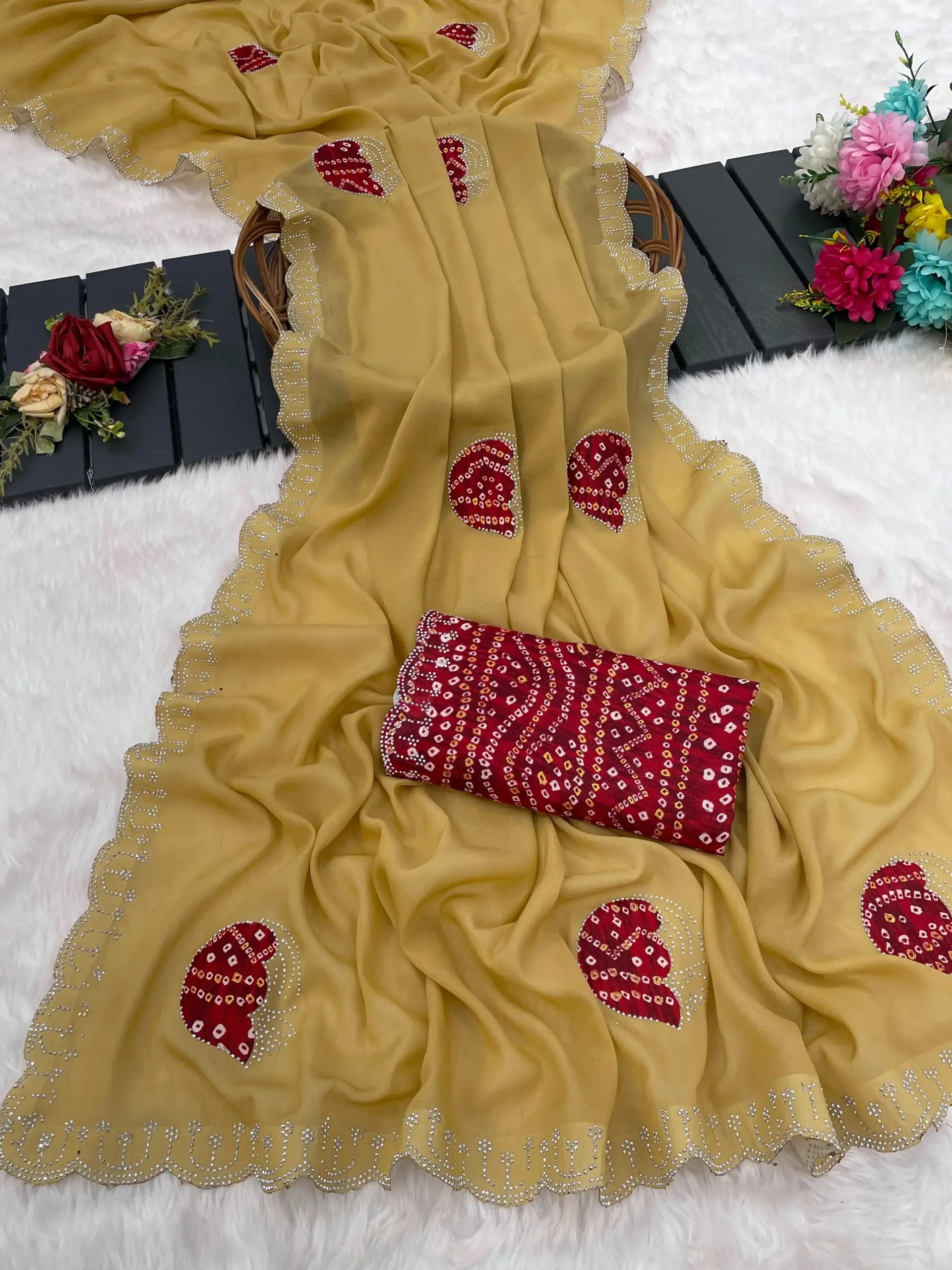 Star Women 6333 Modal Georgette Embellished Saree Collection - Image 6