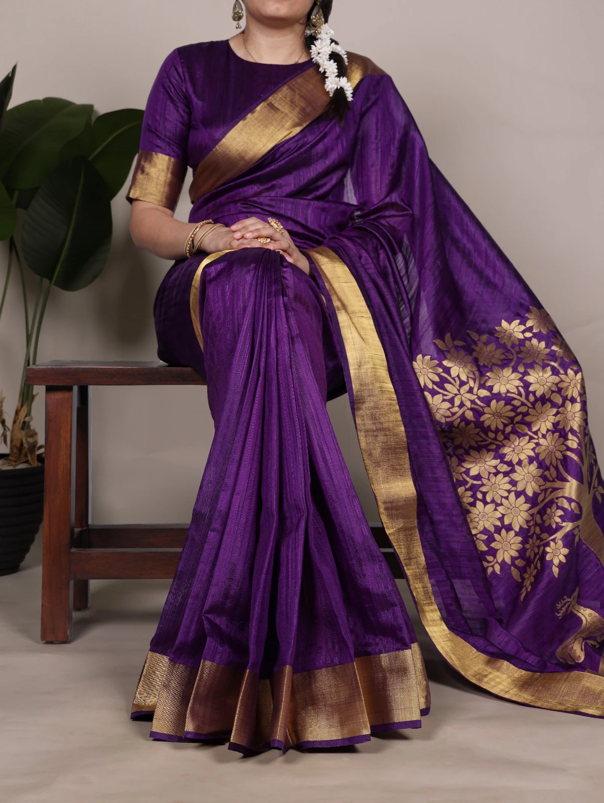 Taraa L 7903 Raw Silk Zari Worked Fancy Saree Collection - Image 3