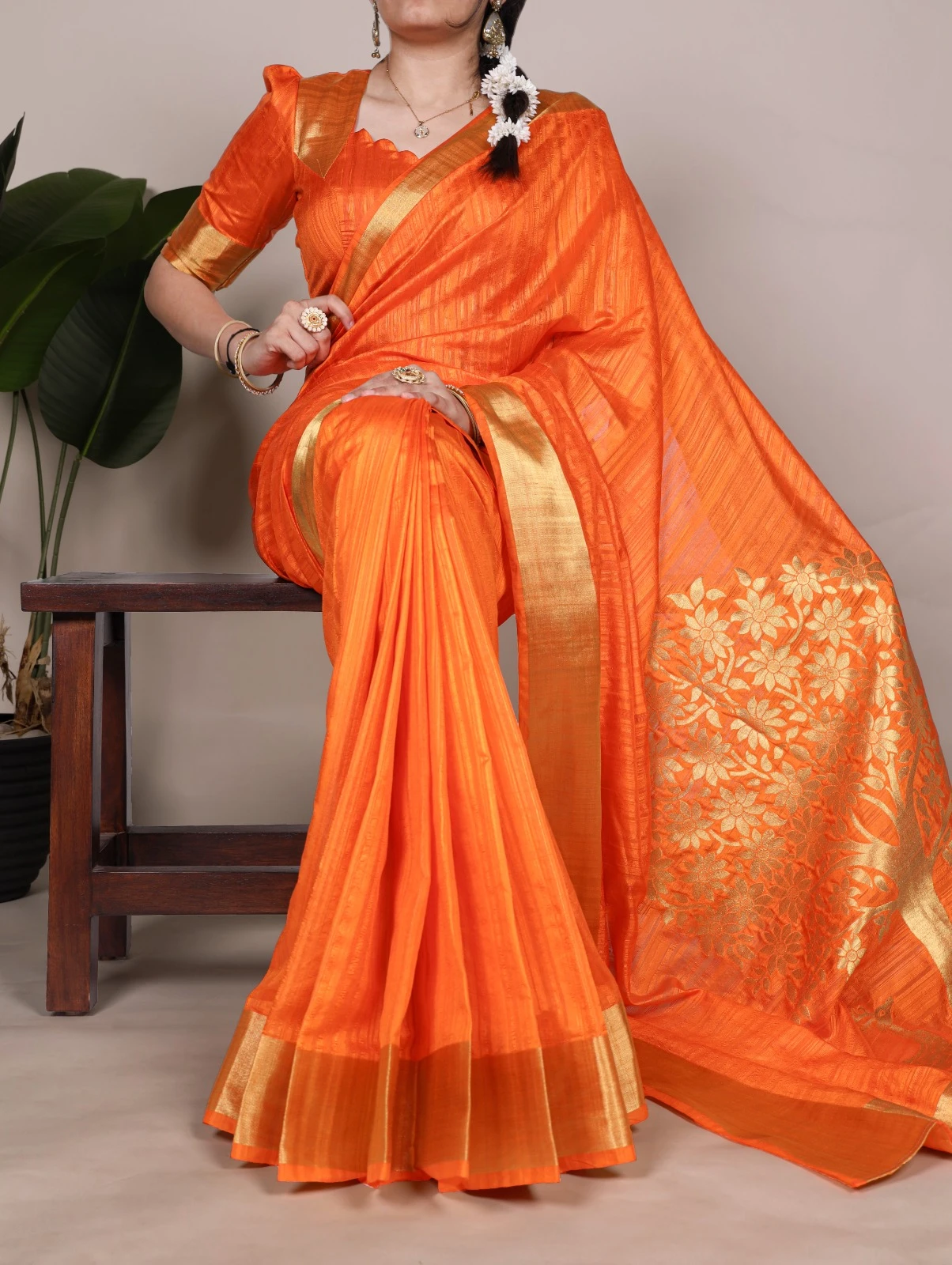 Taraa L 7903 Raw Silk Zari Worked Fancy Saree Collection - Image 4