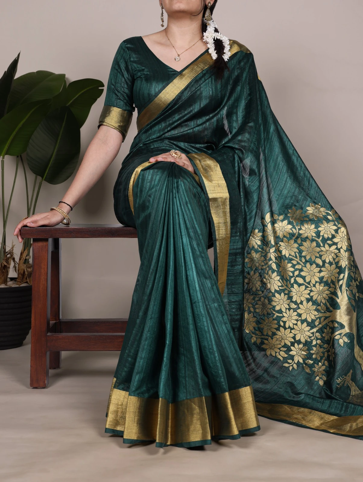 Taraa L 7903 Raw Silk Zari Worked Fancy Saree Collection - Image 5