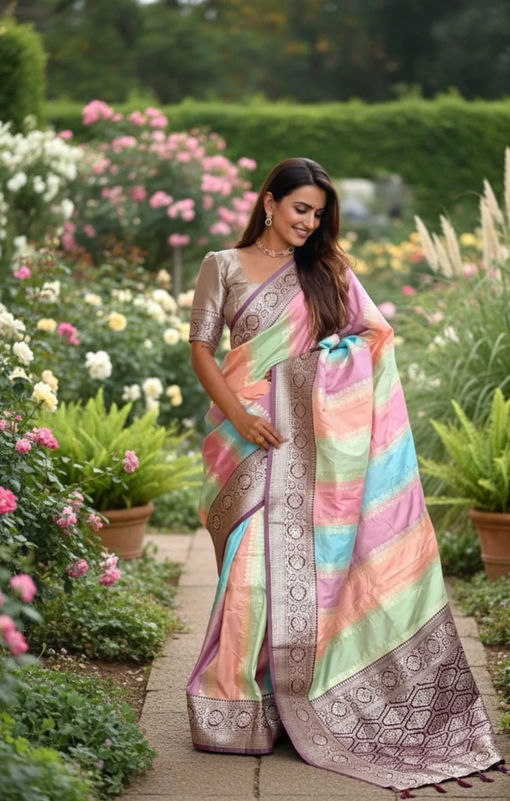 Vt 6080 T Soft Silk Zari Weaving Beautiful Premium Saree Collection - Image 2