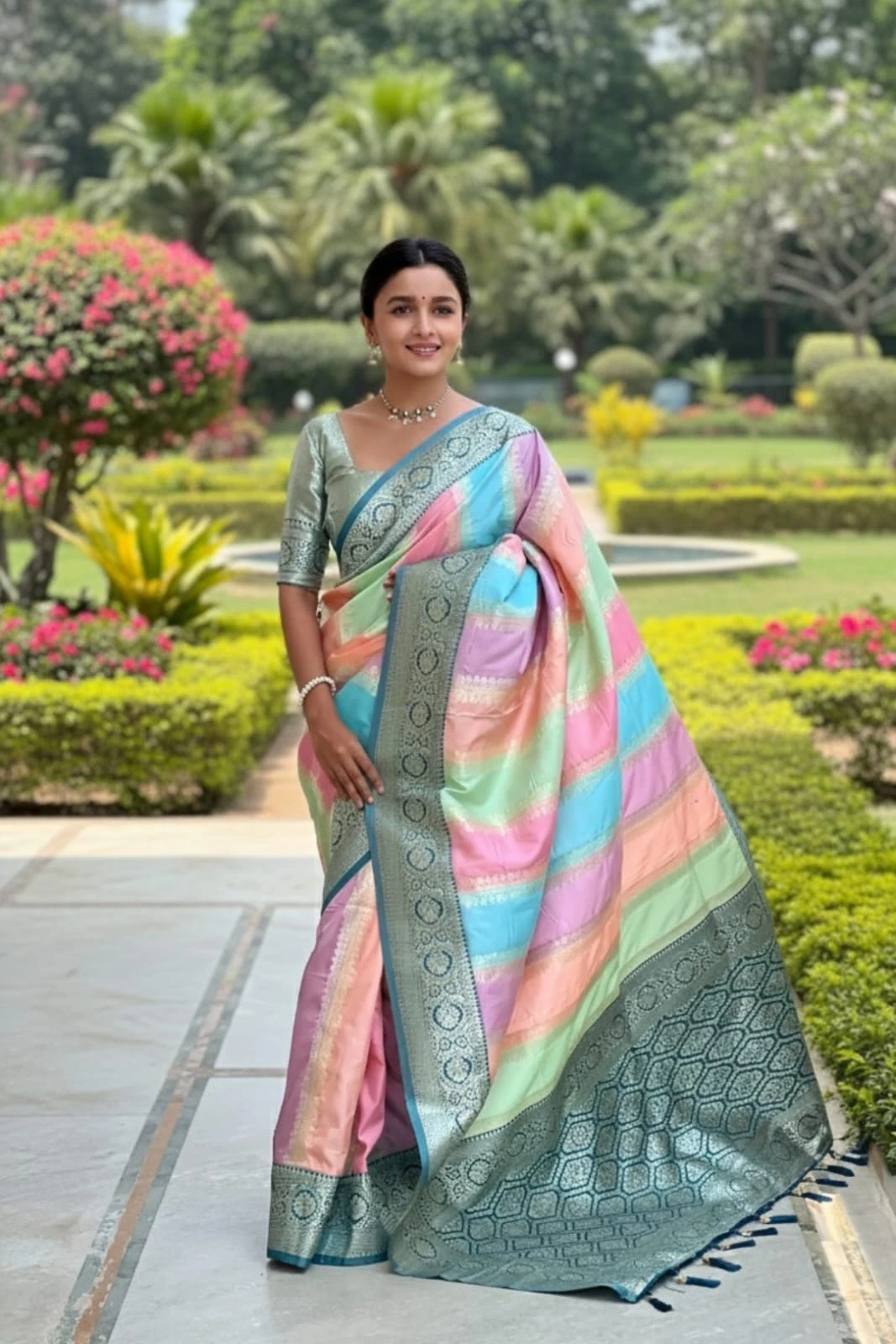 Vt 6080 T Soft Silk Zari Weaving Beautiful Premium Saree Collection - Image 4