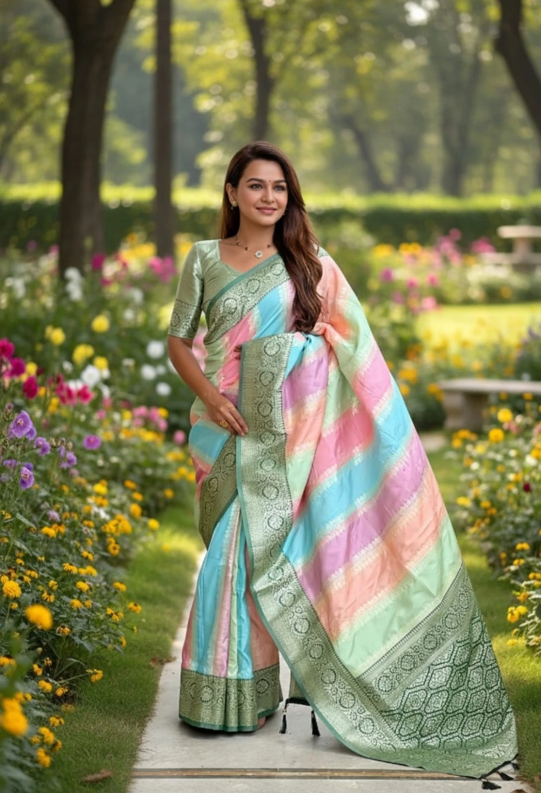 Vt 6080 T Soft Silk Zari Weaving Beautiful Premium Saree Collection - Image 7