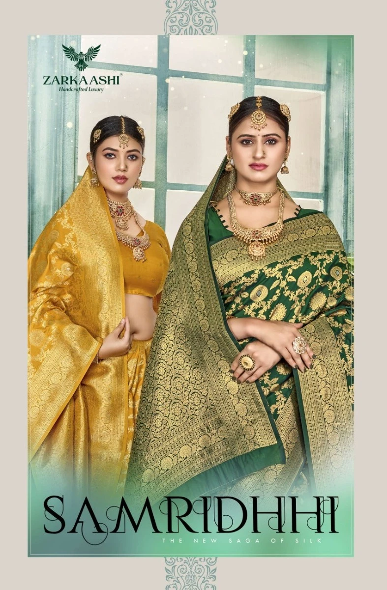 Zarkaashi Samridhhi Katan Silk Festival Wear Saree Collection