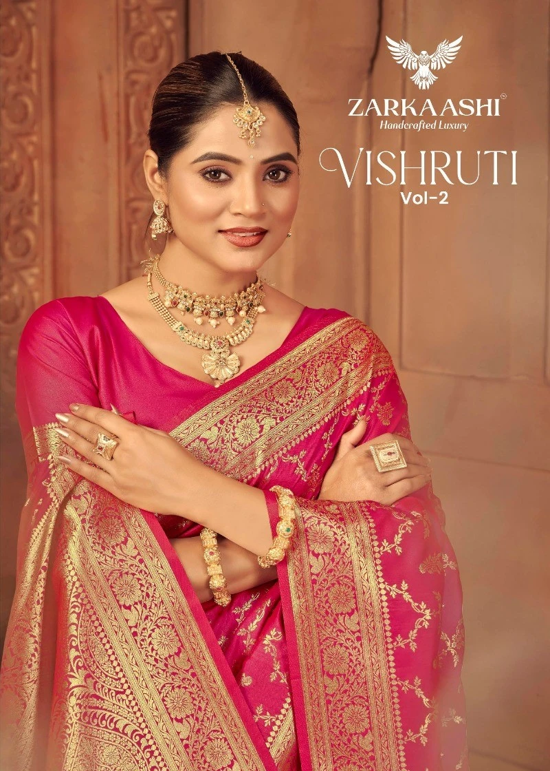 Zarkaashi Vishruti Vol 2 Katan Silk Traditional Wear Saree Collection