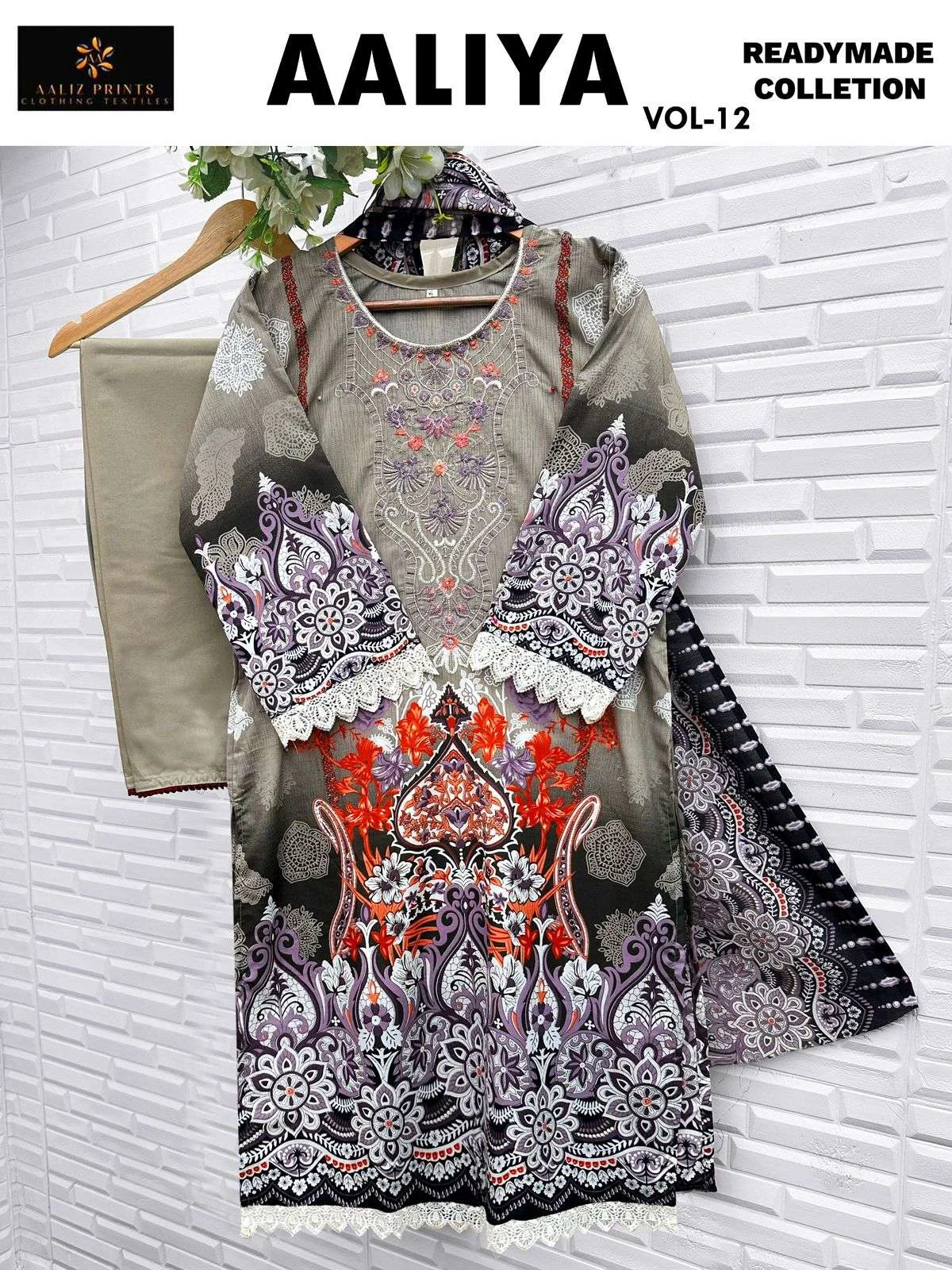 Aaliz Print Aaliya Vol 12 Ready Made Collection - Image 2