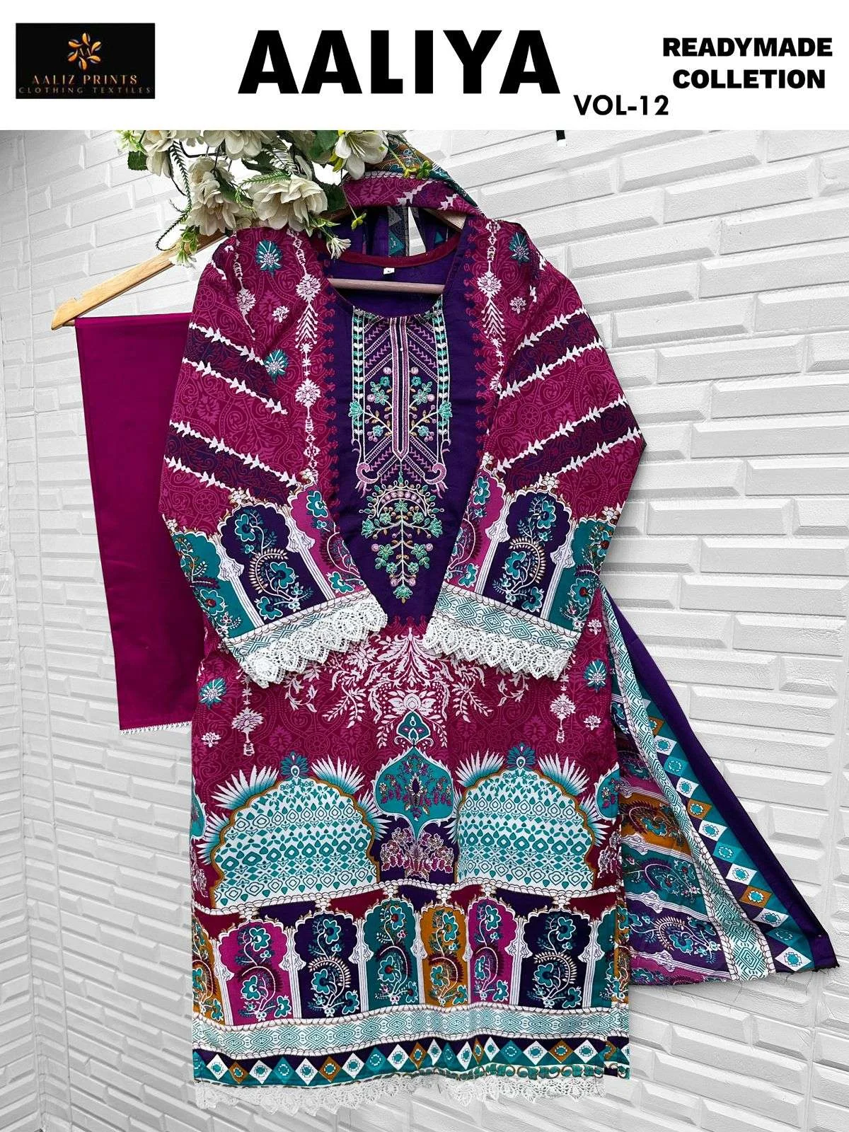 Aaliz Print Aaliya Vol 12 Ready Made Collection - Image 3
