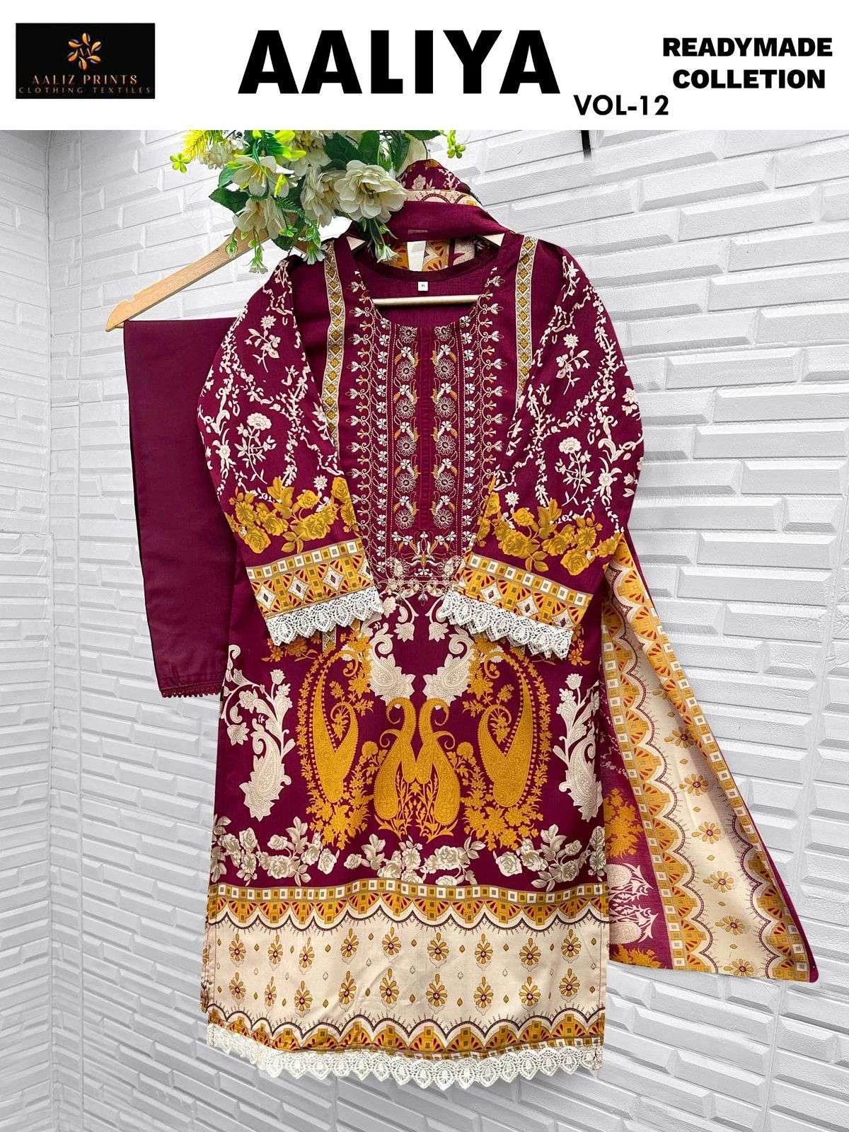 Aaliz Print Aaliya Vol 12 Ready Made Collection - Image 4