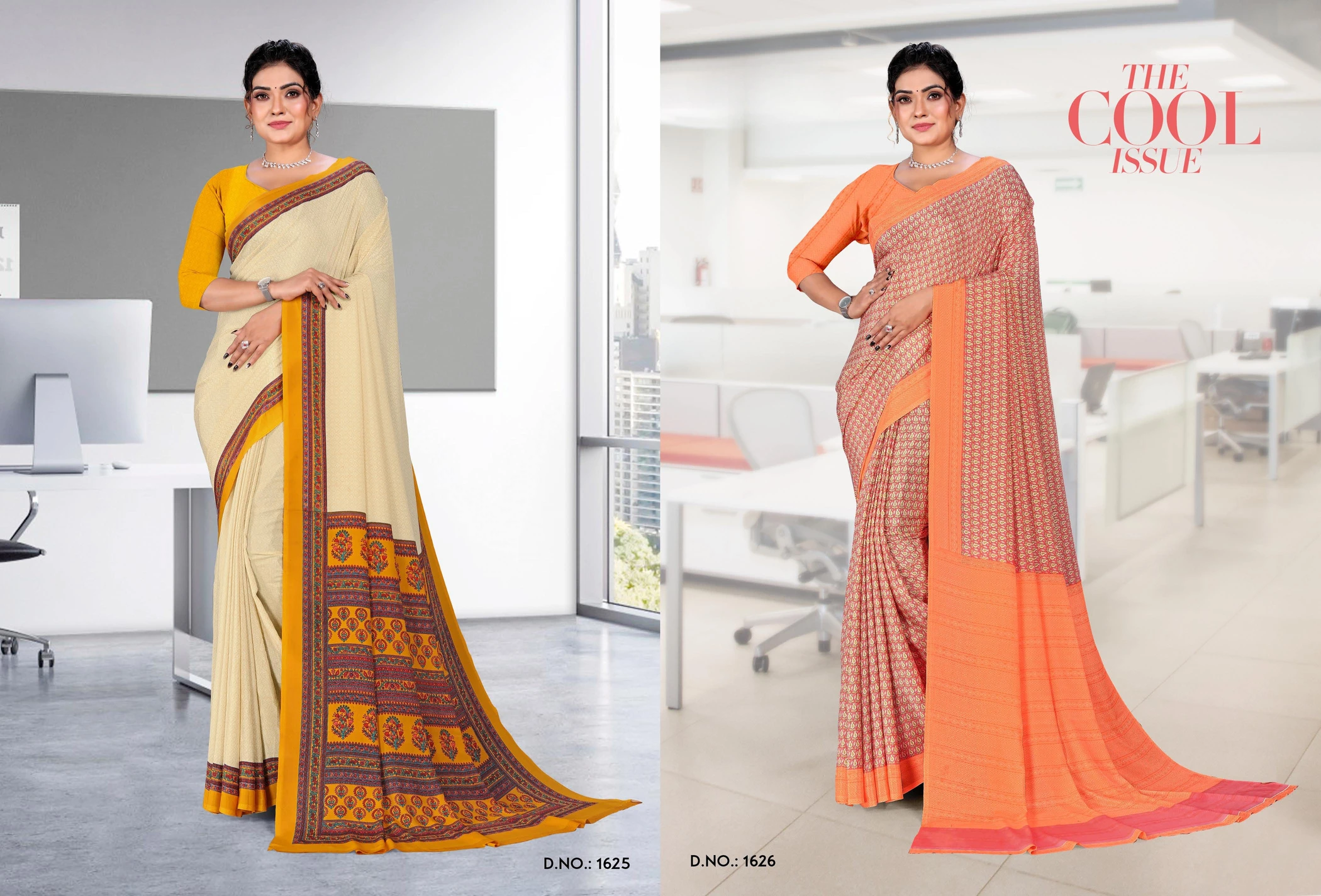 Angoori Crape Vol 7 Printed Crepe Uniform Saree Collection - Image 12