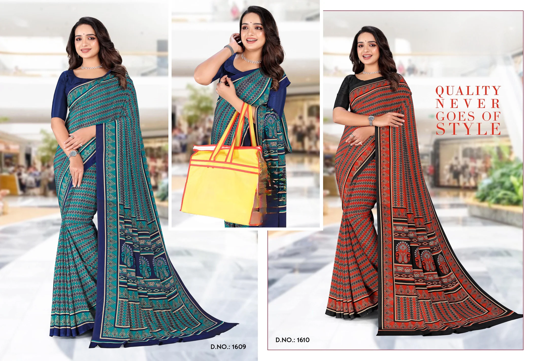 Angoori Crape Vol 7 Printed Crepe Uniform Saree Collection - Image 4