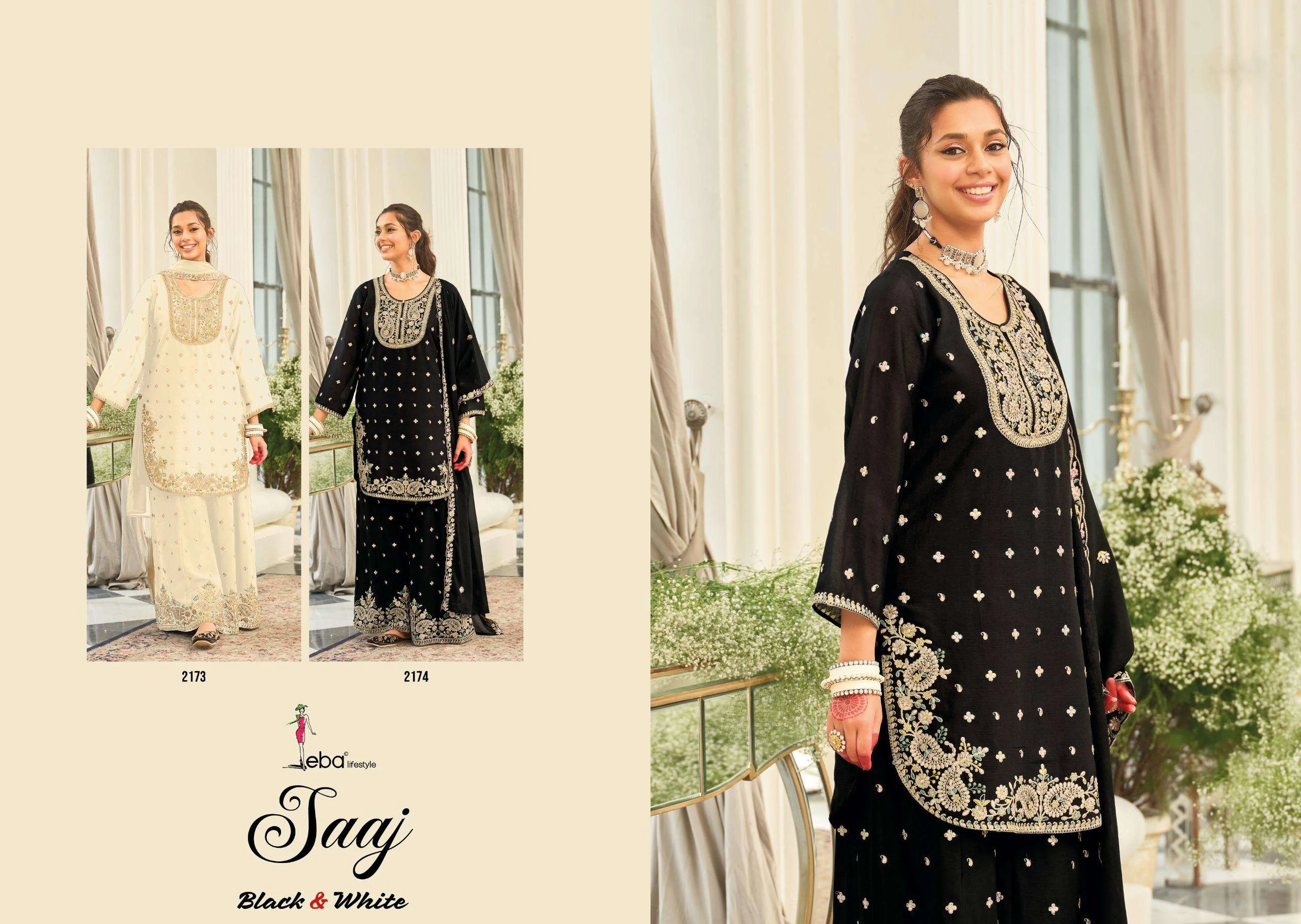 Eba Lifestyle Saaj Black and White - Image 3