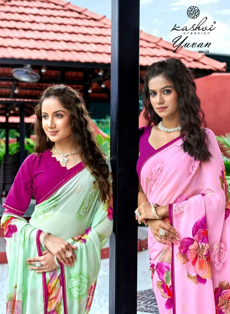Kashvi Yuvan Vol 13 Georgette Casual Wear Saree Collection