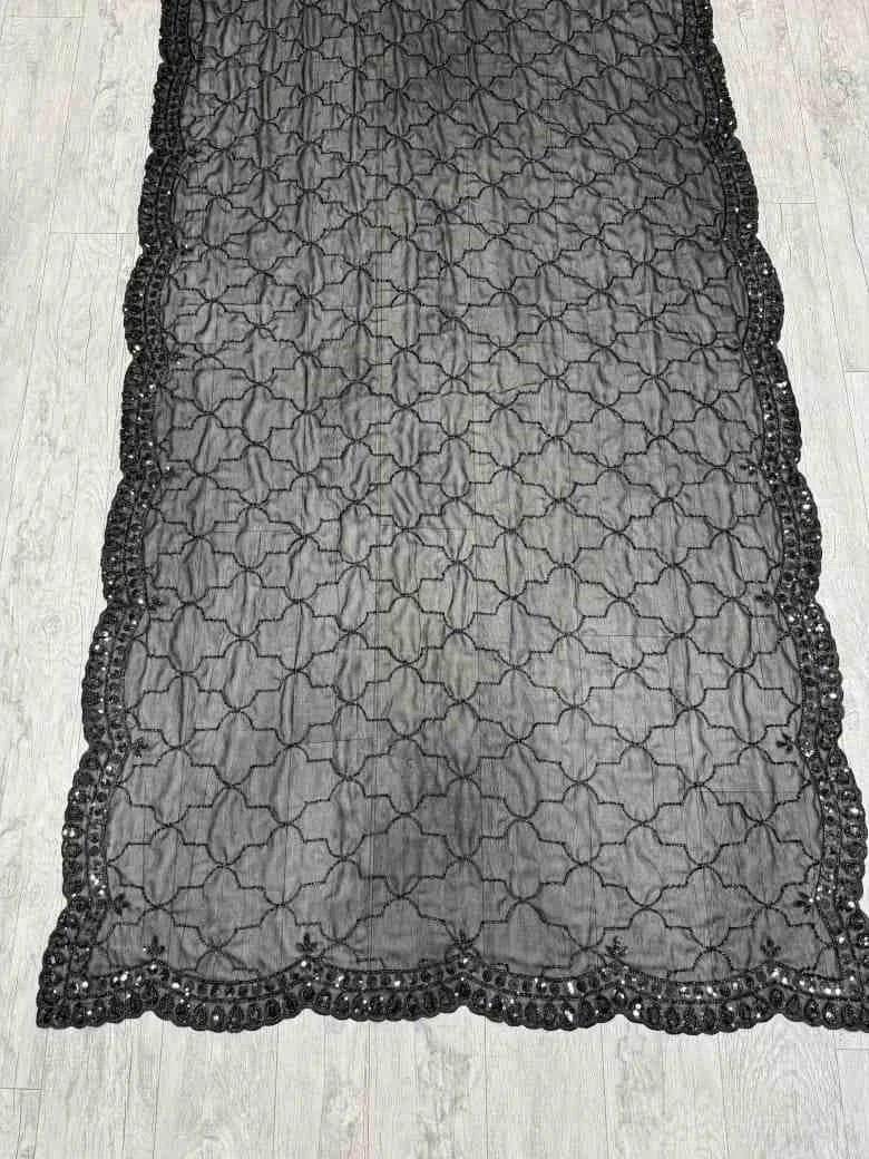 Kc 1004 Georgette Black Beeds Bollywood Fancy Saree - Image 2