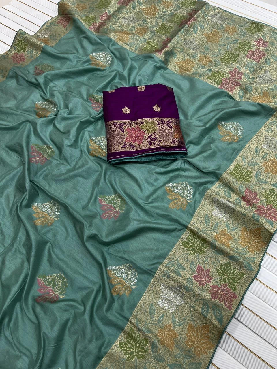 Kc 205 Dola Silk Zari Weaving Saree Collection - Image 3