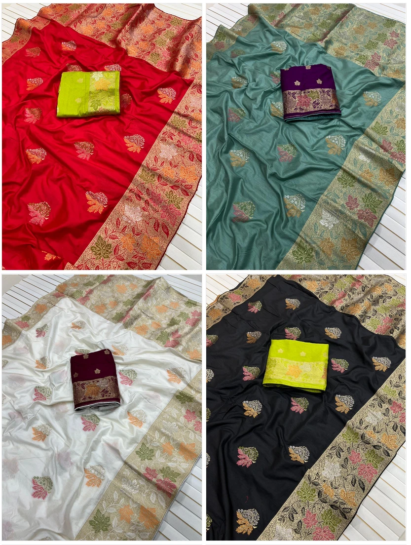 Kc 205 Dola Silk Zari Weaving Saree Collection - Image 6