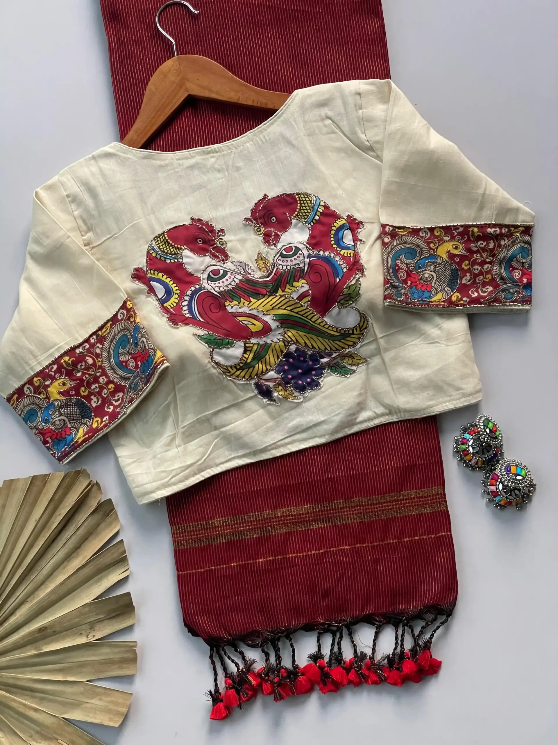 Khadi Vol 3 Khadi Cotton Jari Lining Saree and Blouse Apllic Work Collection - Image 2