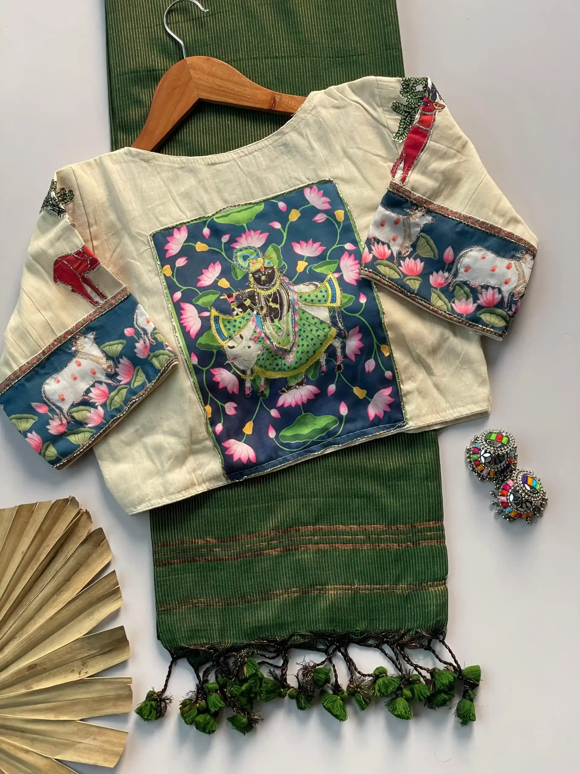 Khadi Vol 3 Khadi Cotton Jari Lining Saree and Blouse Apllic Work Collection - Image 4