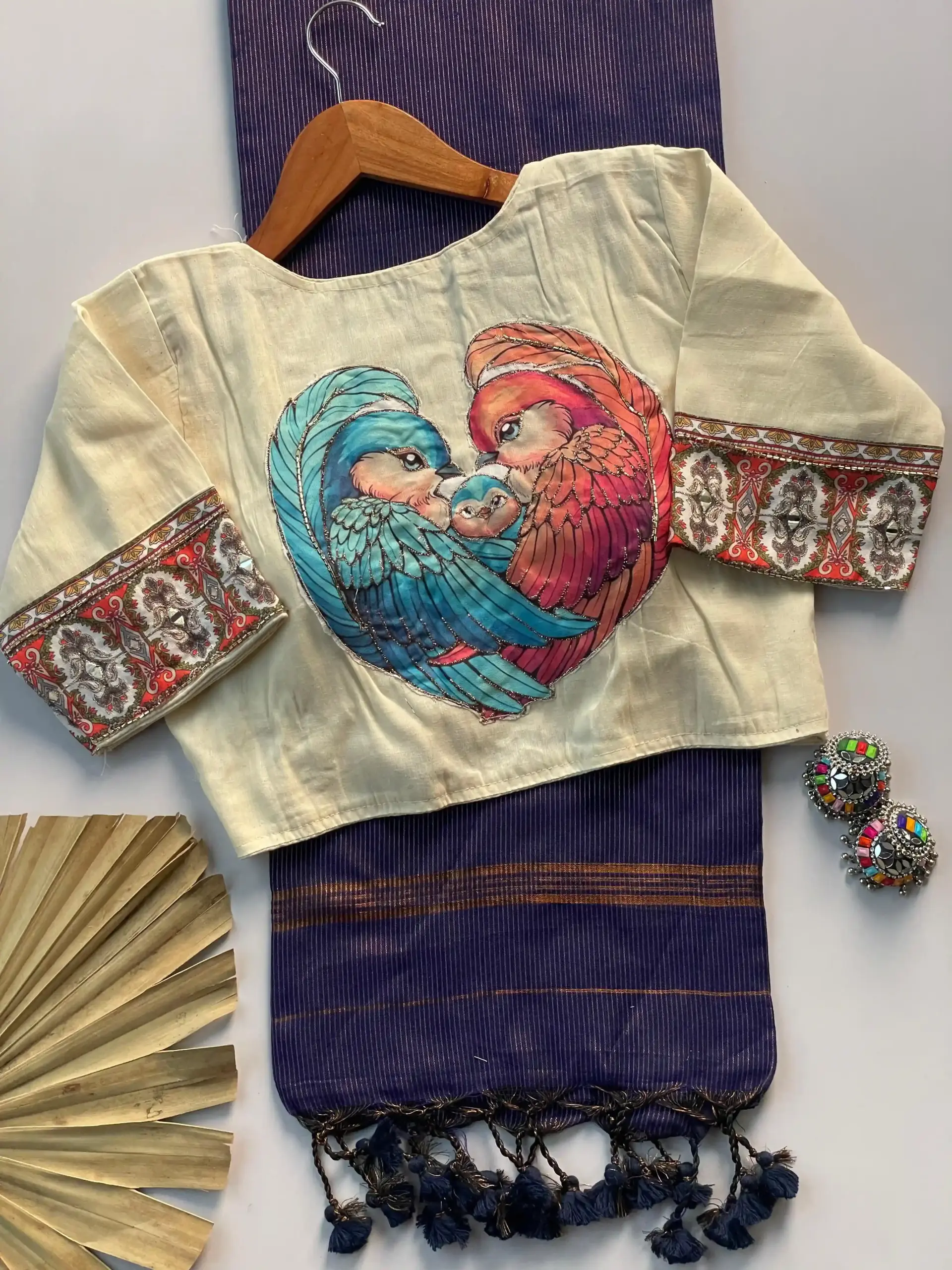 Khadi Vol 3 Khadi Cotton Jari Lining Saree and Blouse Apllic Work Collection - Image 6