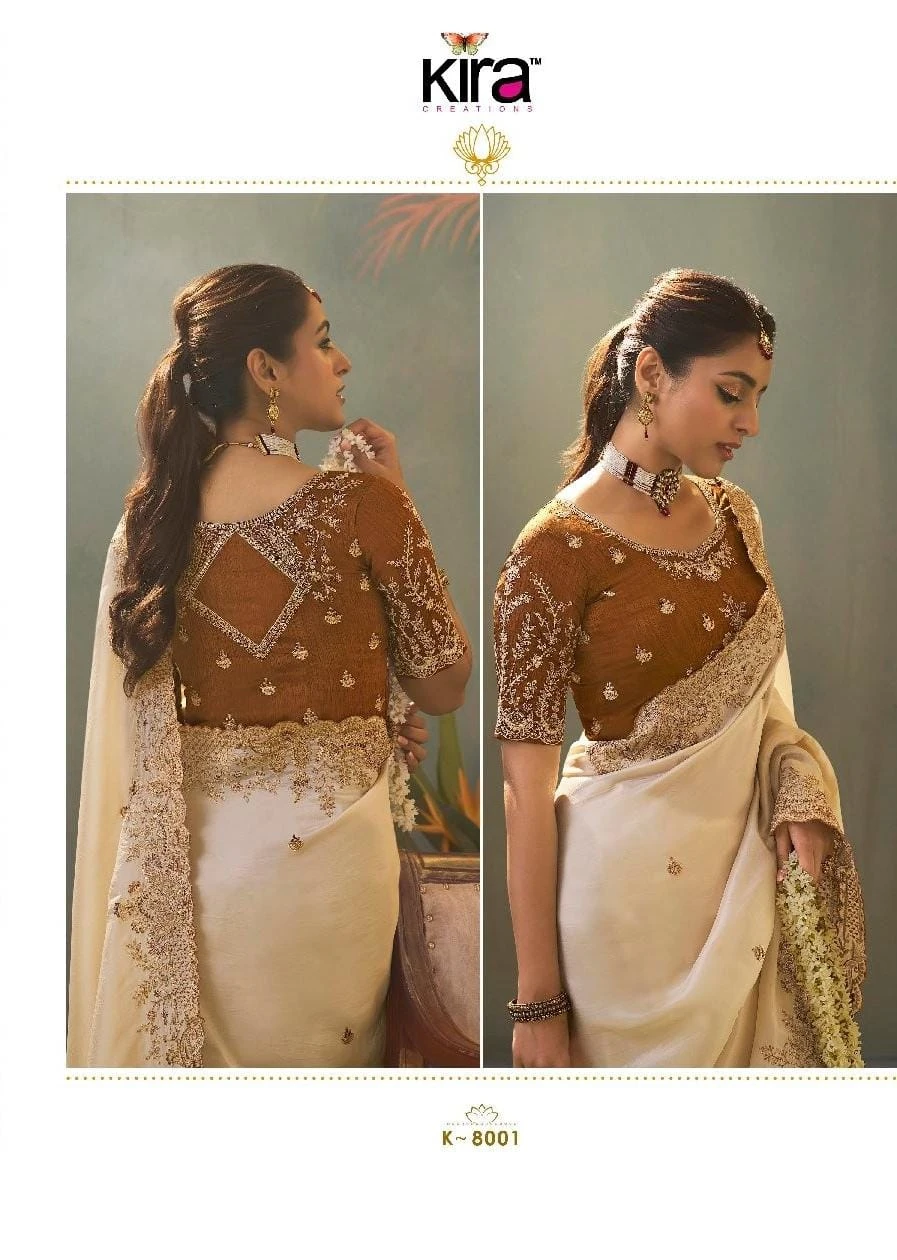 Kira Kaash Upada Silk Embroidered Fancy Designer Saree Collection - Image 12