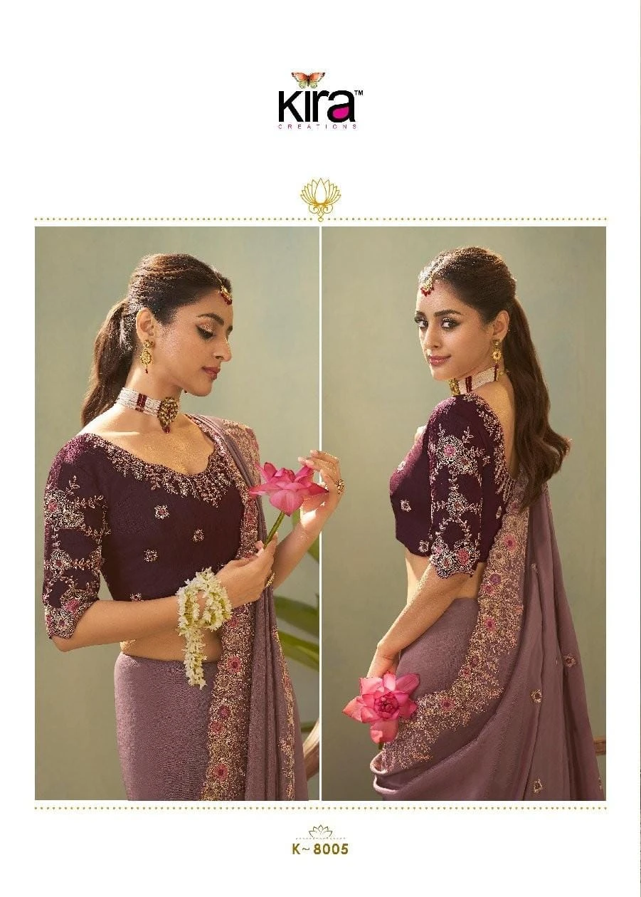 Kira Kaash Upada Silk Embroidered Fancy Designer Saree Collection - Image 6