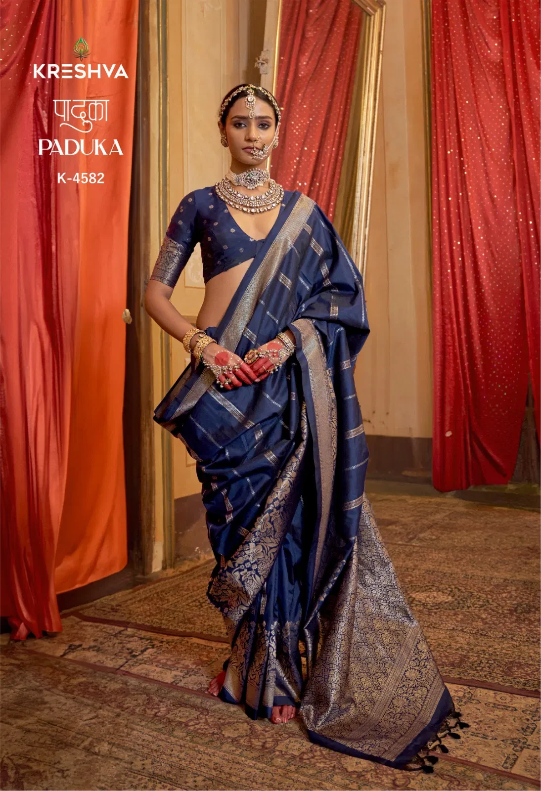 Kresha Paduka Silk with Zari Weaving Fancy Saree Collection - Image 5