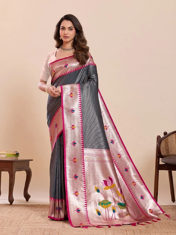 Maahi 213 Paithani Silk Zari Weaving Saree Collection - Image 7
