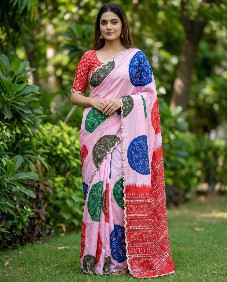 Mahek 213 Chinon Embroidery Party Wear Saree Collection - Image 3