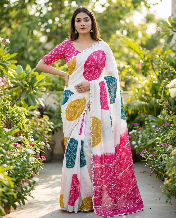 Mahek 213 Chinon Embroidery Party Wear Saree Collection - Image 4