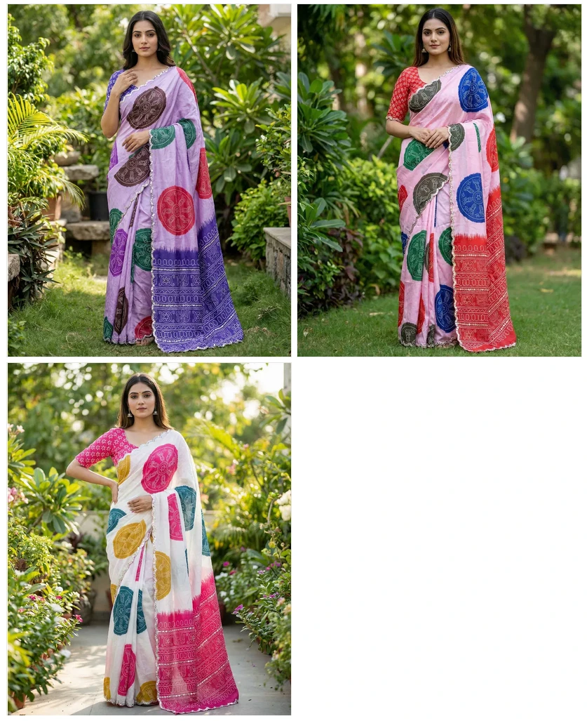 Mahek 213 Chinon Embroidery Party Wear Saree Collection - Image 5