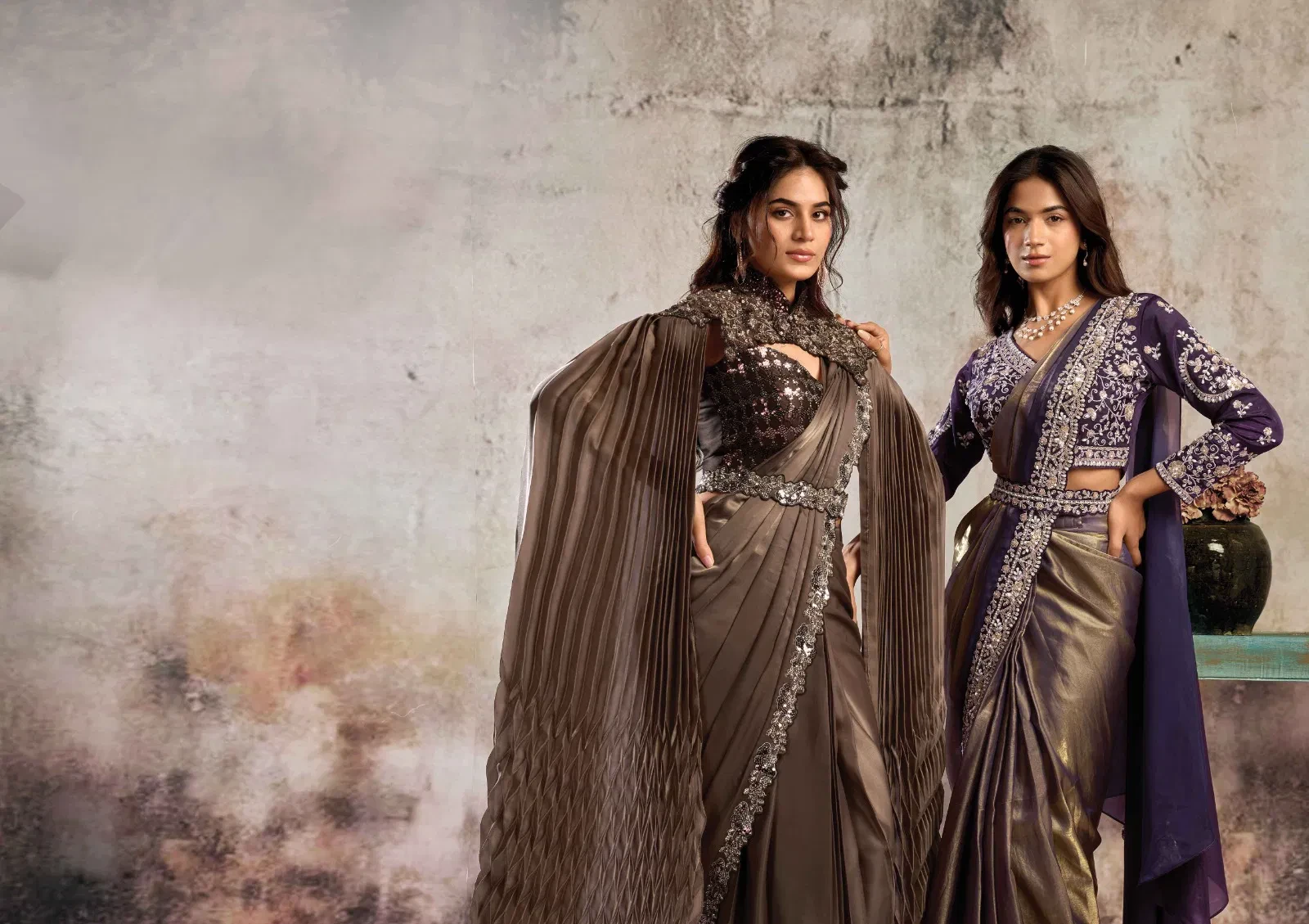 Mahotsav Selene Organza Silk with Embroidery Ready to Wear Saree - Image 14