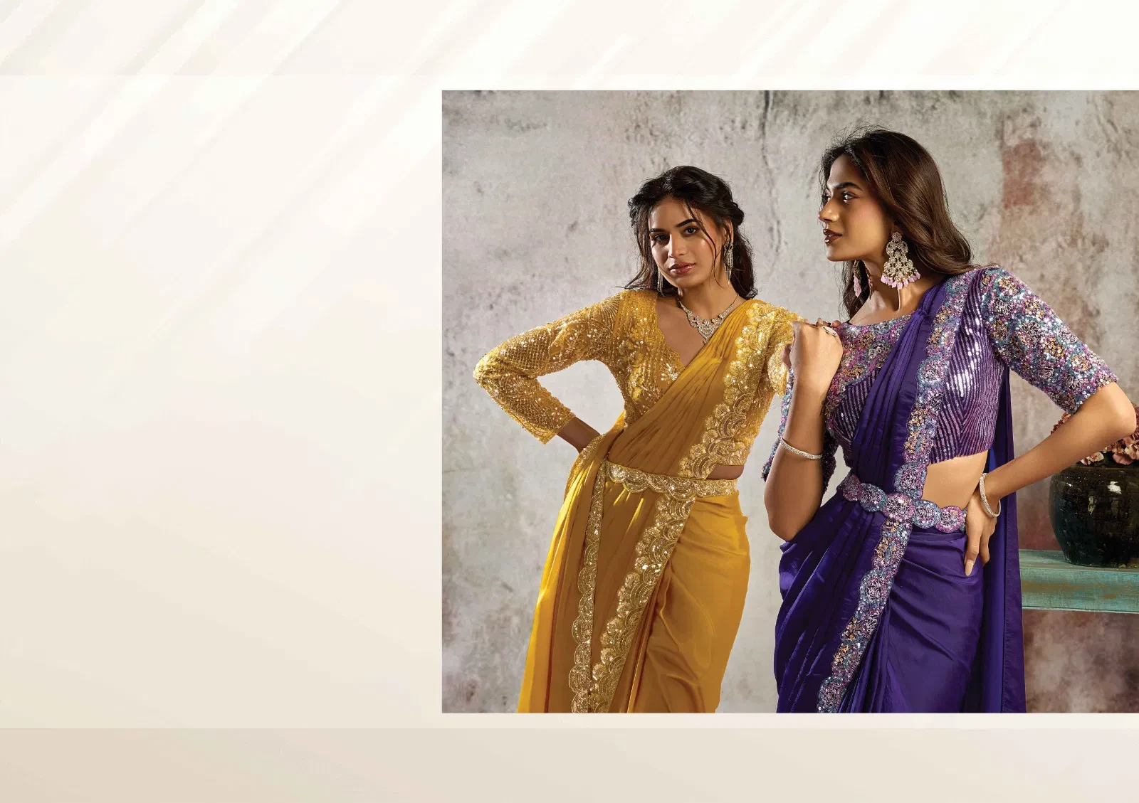 Mahotsav Selene Organza Silk with Embroidery Ready to Wear Saree - Image 7