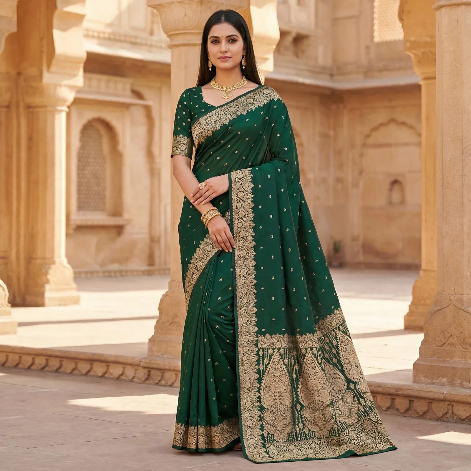 Mb 1131 Banarasi Silk Zari Weaving Saree Collection - Image 10