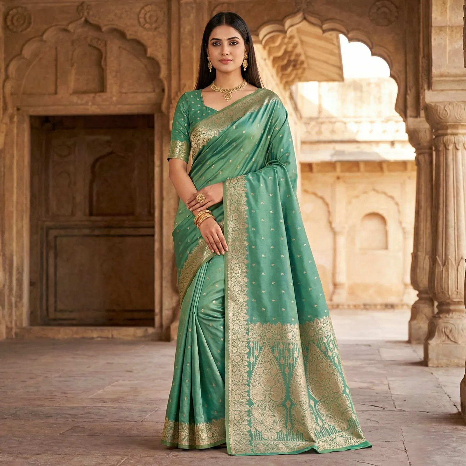 Mb 1131 Banarasi Silk Zari Weaving Saree Collection - Image 11