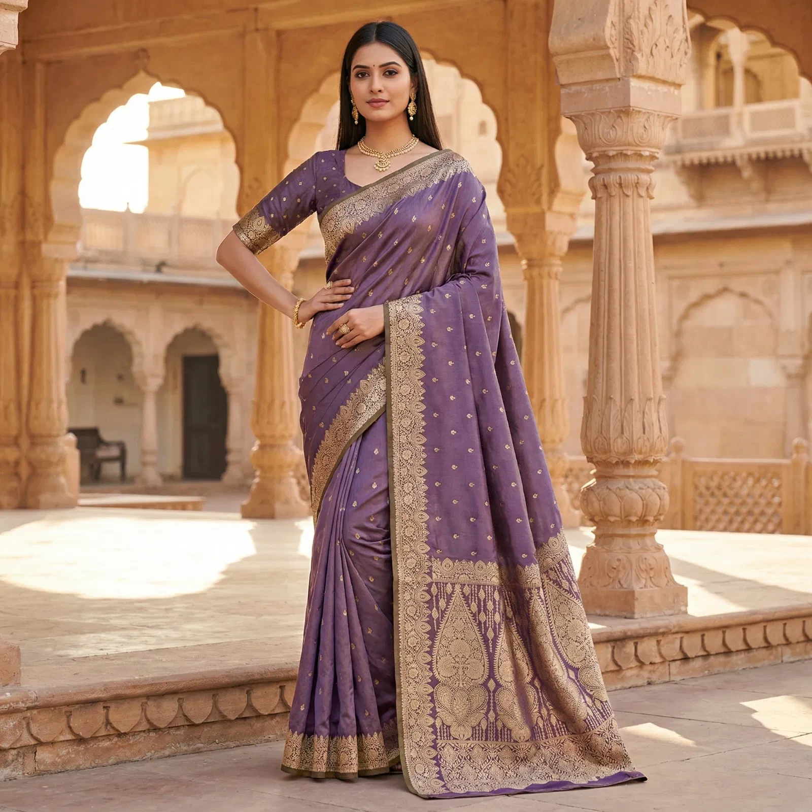 Mb 1131 Banarasi Silk Zari Weaving Saree Collection - Image 12