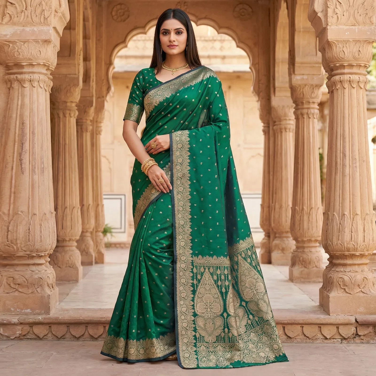 Mb 1131 Banarasi Silk Zari Weaving Saree Collection - Image 13