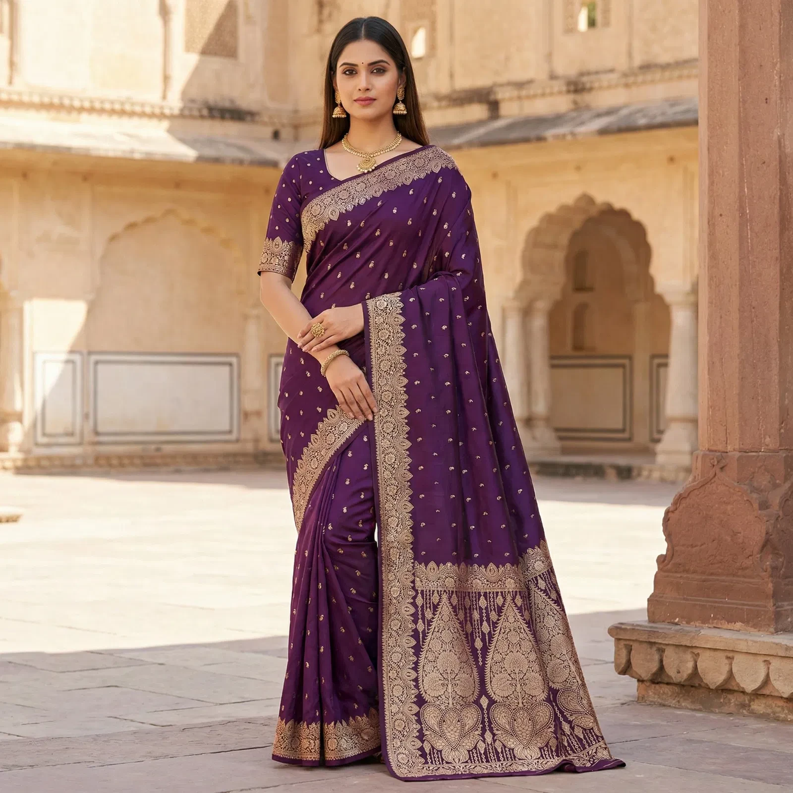 Mb 1131 Banarasi Silk Zari Weaving Saree Collection - Image 2