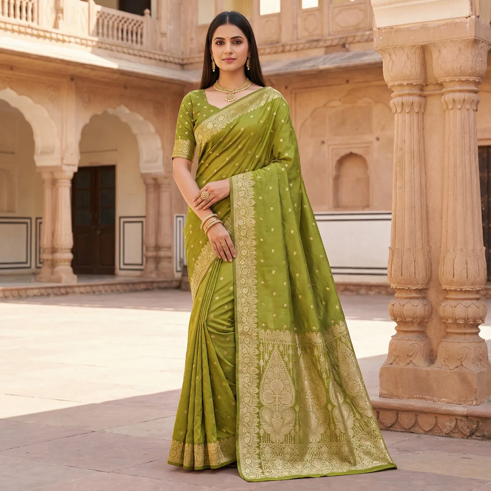 Mb 1131 Banarasi Silk Zari Weaving Saree Collection - Image 3