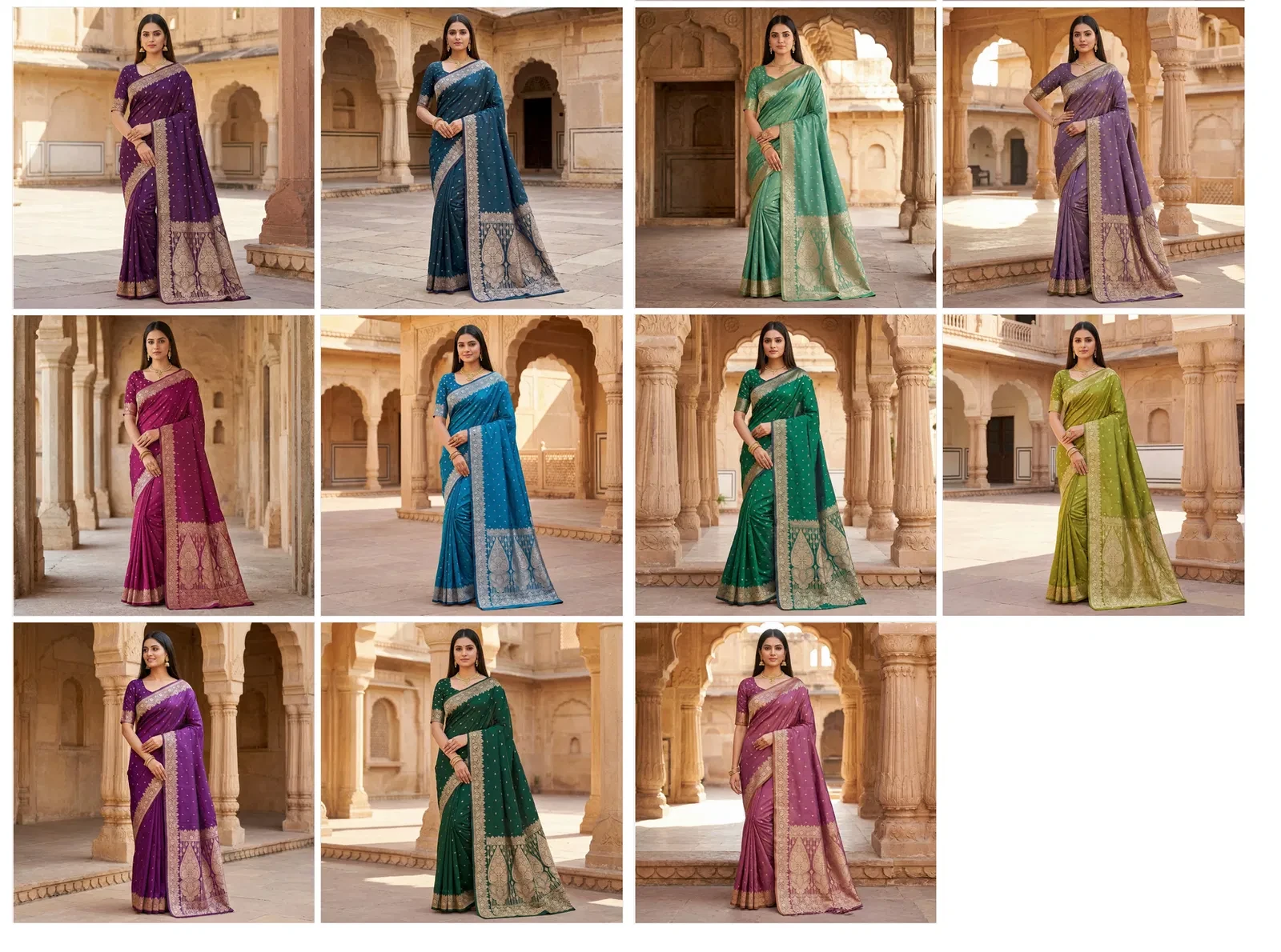 Mb 1131 Banarasi Silk Zari Weaving Saree Collection - Image 5