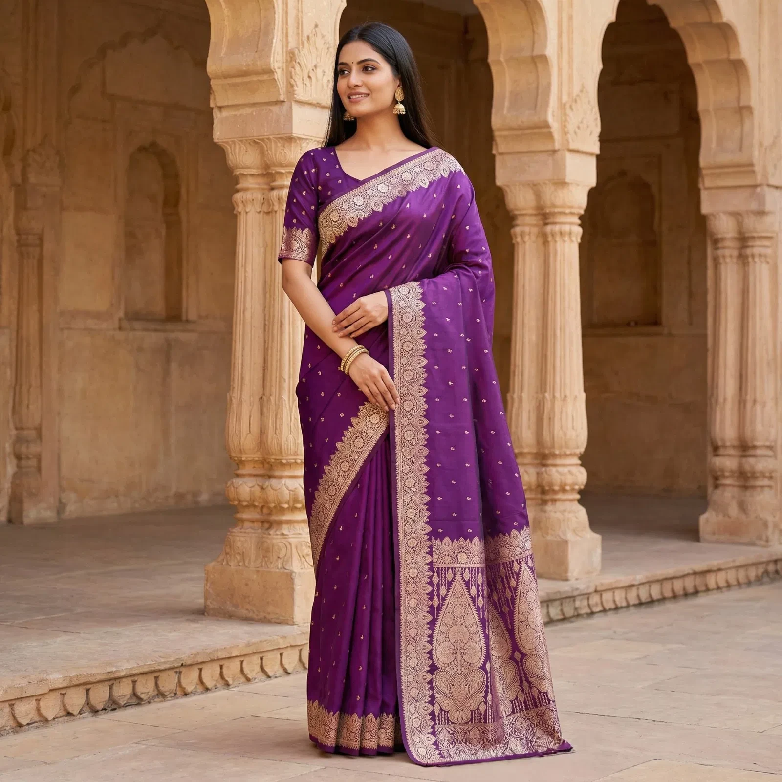 Mb 1131 Banarasi Silk Zari Weaving Saree Collection - Image 9