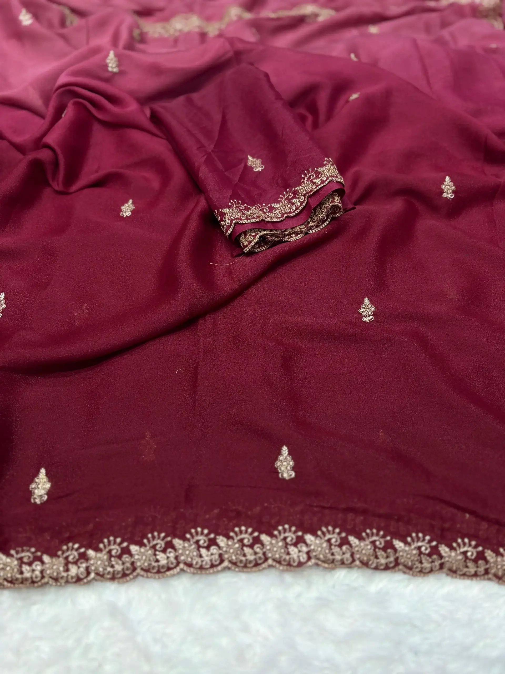 Paris Arhaam Georgette Embriodery Bollywood Saree Collection - Image 2